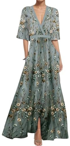 uxxnjfg Vestidos De Fiesta Mujer Elegantes Fiesta Vestidos Elegante Manga Larga De Graduación Coctel Ropa Boho Casual Playero Prom Dress