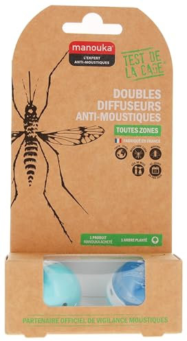 Manouka Doubles Diffuseurs Anti-Moustiques - Bleue