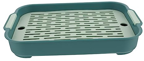 Gatuida Caja de Arena Rectangular y Material PP Seguro Gran Espacio de Actividad para Conejos y Hámsteres para Mascotas Pequeñas