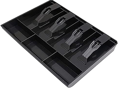 Wadakada Cash Register Drawer - Tray Replacement 4 Bill/3 Coin Cash Register Insert Tray,12.6 x 9.6 x 1.4Inch