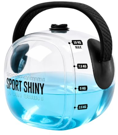 VENTEO - Poids Musculation Aqua Dynamic | Kettlebell Ajustable à Remplir d'Eau | Charge Réglable 2.5 à 10 kg | Poignée Ergonomique | Musculation Maison, Cardio et Renforcement | Fitness Materiel