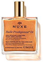NUXE Aceite seco iluminante nutritivo para la cara del cuerpo del cabello Huile Prodigieuse Or 50 ml