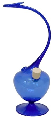 Tintenfaß Glasschreiber Faß und Halter Kobaltblau Glasfeder Qualität Handmade