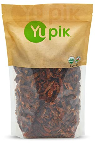 Yupik Organic Sundried Tomatoes, Julienne Slices, 2.2 lb (35.2 oz), Non-GMO, Gluten-Free, Vegan, Kosher, Dehydrated Tomatoes, Sea Salted, Sulphites-Free, Source of Fiber, Savory Ingredient