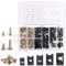 Swpeet 170 Stk Auto-U-Clip-U-Mutter und Schrauben-Set, U-Type Metall Clipmuttern, Auto Befestigung Clips,Befestigung Blechmutter Clip für Armaturenbrett-Türverkleidung, Innenausstattung SAE