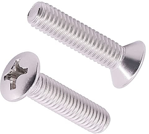 M4-0.7 x 10mm (80 pcs) Oval Head Phillps Drive Machine Screws, Cross Recessed Machine Screws with Slightly Raised Countersunk Head, 304 Stainless Steel 18/8, GB820