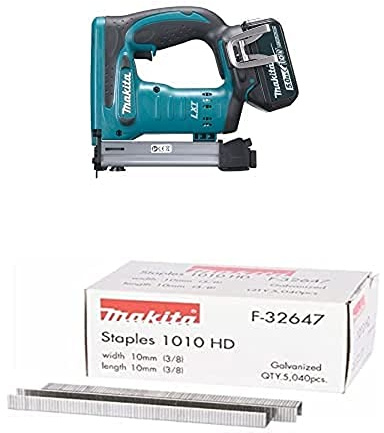 Makita DST221RTJ Akku-Tacker 18V / 5,0 Ah, 2 Akkus + Ladegerät im MAKPAC + Klammer 10-10mm