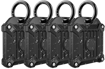 Tile Mate 2022 2024 Tracker Cover Anti-Scratch Waterproof Case with Keychain for Carabiner, Keys, Bags, Cat Dog Collar Holder
