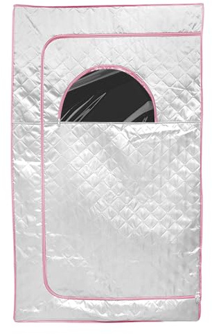 Hopfällbar bärbar ångbastu hem isolerande fyra lager bastu spa kit för en person hopfällbar kabin med telekontroll liten hopfällbar stol 100 x 80 x 170 cm - silver