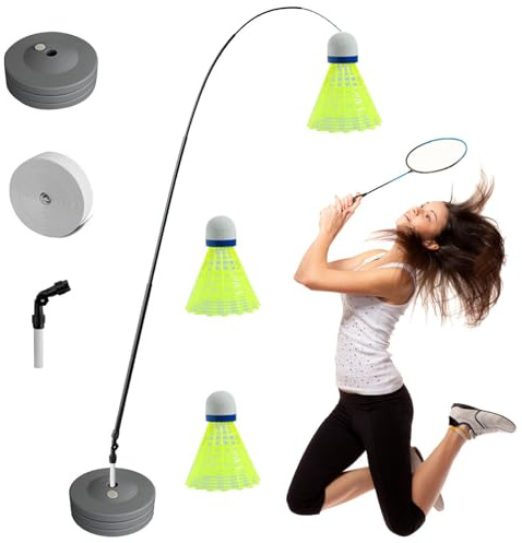 Badminton Practice Training Aid - Badminton Training Tool, Badmiinton Traning Aid | Stretch Badmiinton Robot Racket Traning Sports Self-Study Practice Machine Badmiton Stroking for Kids