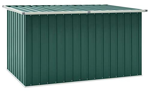 Gecheer Scatola di immagazzinaggio da giardino verde, 171 x 99 x 93 cm, contenitore per attrezzi da giardino, contenitore per cuscini per balcone, piscina, terrazza
