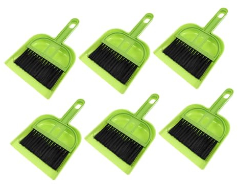 Baluue 6set Mini Broom Set Med Skyffel Delar För Rengöring Skrivbord Tangentbord Och Smala Utrymmen Effektiva Rengöringsverktyg För Hem Och Bil