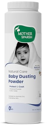 Mother Sparsh Natural Care Baby Dusting Powder-200g | Talc-Free Baby Powder with Arrowroot & Zinc Oxide | Suitable for Newborns Sensitive Skin | For All Skin Types