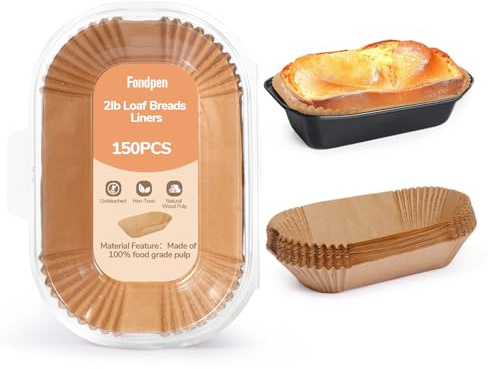 Loaf Pan Liners,2lb Loaf Pan Liners for Baking Bread 9x5, Loaf Pans Parchment Liners,150pcs Non-Stick Parchment Paper for Loaf Pans,Loaf Liners for Baking,Inner Dimensions are 7.5 x 3.5 inches