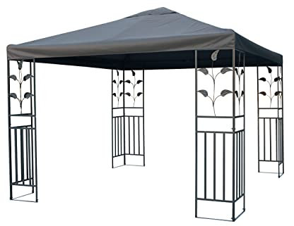 Toit de remplacement pour pavillon – Anthracite – étanche – Toit de tonnelle 3 x 3 m