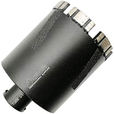 SHDIATOOL Diamond Core Drill Bits 3 Inch for Hard Stone Concrete Marble Granite Brick Laser Welded Dry or Wet Hole Saws 75mm