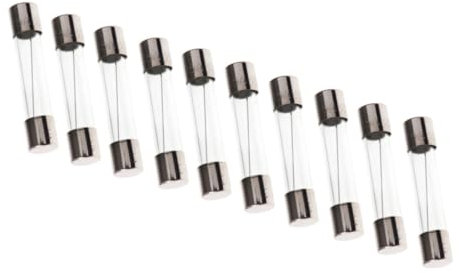 WITTKOWARE 10 Stück G-Feinsicherungen (Glassicherungen), 5x20mm, träge (0.04 A)