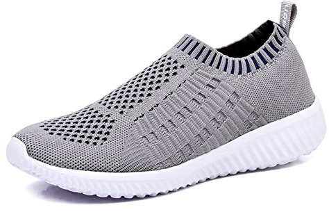 TIOSEBON Women's Athletic Walking Shoes Casual Mesh-Comfortable Work Sneakers 7 US Gray