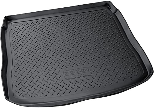 Recambo Gummi bagagerumsmatta premium lämplig för VW Tiguan 5N | 2007 2016 | utan variosystem | passar perfekt med kant