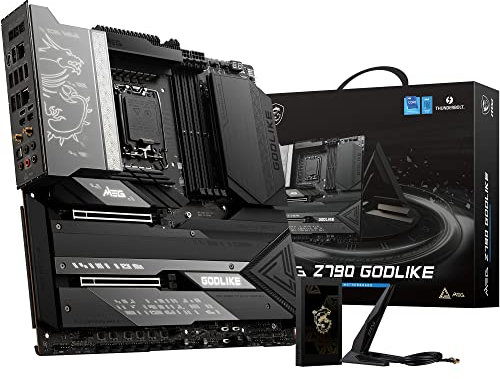 MSI MEG Z790 GODLIKE Motherboard, E-ATX - Unterstützt Intel 12th & 13th Gen Core Processoren, LGA 1700 - Touch LCD & RGB, 105A SPS VRM, DDR5 7800+MHz/OC, M.2 Gen5, 10G & 2.5G LAN, Wi-Fi 6E, TB 4