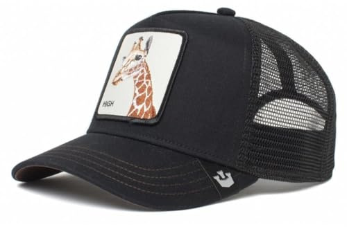Goorin Bros. The Farm Truckerkappe, Einstellbarer Snapback-Verschluss, Schwarz (The Giraffe), Unisex, Einheitsgröße, Einheitsgröße