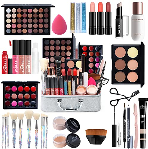 FantasyDay Juego de Maquillaje All in One Makeup Gift Set Incluye Corrector Camuflaje, Brillo de Labios, Brochas, Mascara, Sombra de Ojos - Belleza Cosmético de Caja pour Cara y Labio Make-up KIT014B