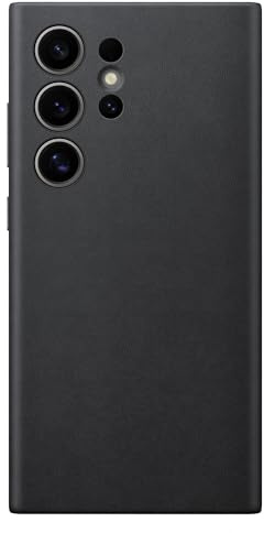Samsung Hochuen Vegan Leather Smartphone Case GP-FPS928HC, Designed for Galaxy S24 Ultra, Handy-Hülle, Lederimitat, Schlankes Design, Black