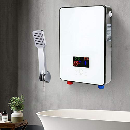 Chauffe-Eau Instantané électrique 6500W chauffe-eau sans réservoir warmwasserspeicher Chauffe-eau électrique Convient pour la douche, la salle de bains cuisine et la caravanes