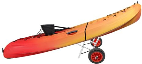 KAPIPALA Vikbar kajakvagn i aluminium kanotvagn upp till 80 kg med spännrem för transport av båtar kanoter räddningsinar paddlar surfbrädor små båtar