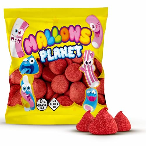 Nubes - Esponjas en Bolsa de 500 gramos - Color Rojo - Sabor Fresa - Marshmallows - TopCandy