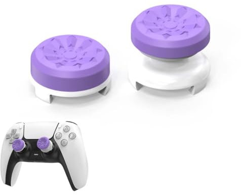2 pièces Thumbsticks, Silicone Joystick Grips Caps pour PS4 Controller et pour PS5 Controller à Aide avec Viser, Controller et Réduire Pouce Fatigue, Violet