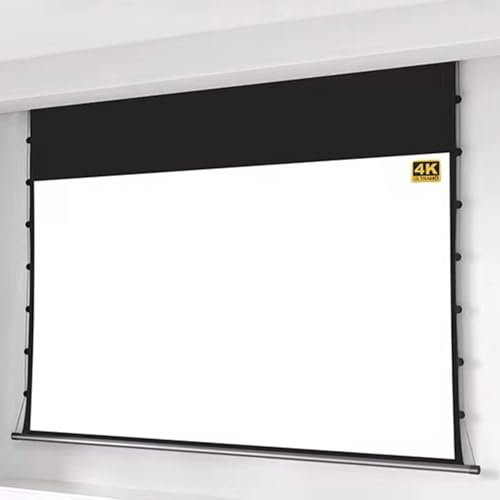 Motorizzato Drop Down Screen, Elettrico Tab-tensionato 16:9 Schermo di Proiezione per Home Theater, Scuole e Conferenze (84)