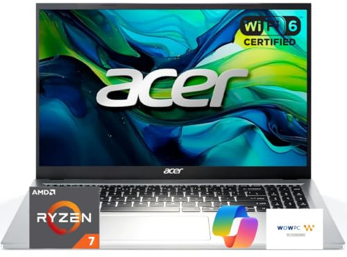 acer Aspire 3 Laptop | 15.6 FHD Display | AMD Ryzen 7 5700U 8-Core Processor | 8GB RAM, 256GB SSD | Windows 11 Pro | Fast Wi-Fi, Business | School & Daily Use