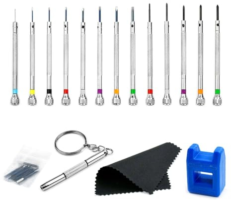 13 st klockmakarskruvmejsel set 0,6-2,0 mm precisionsskruvmejsel för klocka