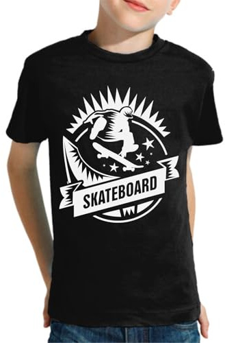 the Fan Tee Camiseta Infantil de Niño Niña Deportes Skate Monopatin Estilo Divertido Skateboarding Urbano Skateboarder longboards 011 10 años