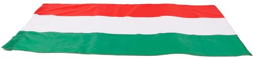 Ciieeo Drapeau Extérieur Hongrie 90 X 150 Cm en Polyester Résistant la Décoloration, Grand Drapeau National pour Jardin, Fête Sportive et Décoration Patriotique