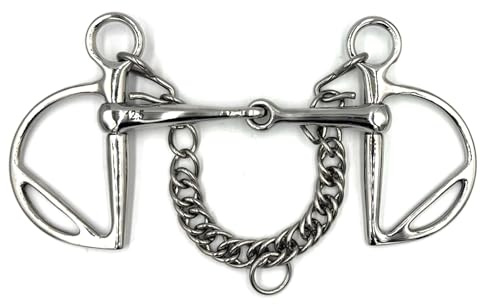 Equine Smile Kimblewick ES0114 Mors à sauter, simple cassé, espagnol, italien, en acier inoxydable, épaisseur de mors 15 mm (13,5 cm)