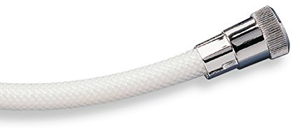 Tatay Manguera de Ducha Loop Reforzado, 1.5M, Flexo de PVC, Rosca Universal G 1/2, Gris Blanco