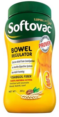 Softovac Régulateur intestinal 250 g – Actifs 100% naturels : formule haute fibre enrichie en sonamukhi, harad, mulethi, saunf, etc.