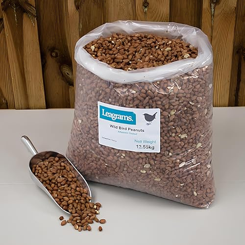 Leagrams Standard Peanuts for Wild Birds, Aflatoxin Tested, High-Energy Whole Peanuts for Garden Birds (5kg) Bag