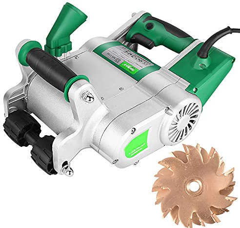 Rozadoras EléCtricas, 35 mm / 25mm 1100 W MáQuina Ranuradora De Pared, MáQuina Cortadora De Pared De HormigóN Con Caja De Herramientas, Ajuste De Profundidad De Ranurado De 20 A 30 Mm,35mm