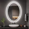 Dripex 500×700mm Oval LED Bathroom Mirror with Light, Illuminated Backlit Wall Mounted Bathroom Mirror with 3 Colors Light, Anti-fog Dimmable LED Vanity Mirror with Memory Function, Touch Sensor, IP44