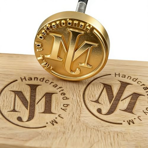 Anpassad logotyp märke järn för trä personligt varumärke järn värmestämpel tillverkning kit inklusive handtaget, träbearbetning handgjord av design (8,9 cm x 8,9 cm)