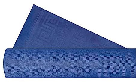 BIANCHERIAWEB Rollo de mantel de color liso para fiestas, 100 % papel fabricado en Italia, 5 m x 1,20 m, 5 metros, azul