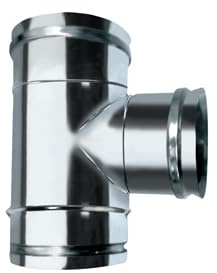 Brico Kit - Raccordo a T 90° femmina mono parete acciaio inox - Diametro: 200mm