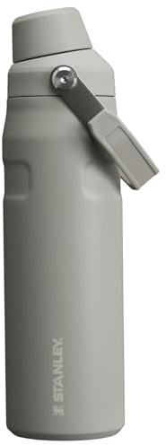 Stanley IceFlow Fast Flow Water Bottle 24 oz | Angled Spout Lid | Lightweight and Leakproof for Travel and Sports | Insulated Stainless Steel | BPA-Free | Ash