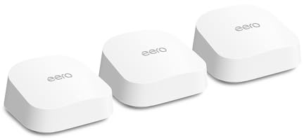 Amazon eero 7 dual-band mesh Wi-Fi 7 router (newest model) - Supports internet plans up to 2.5 Gbps, Coverage up to 6,000 sq. ft., 3-pack