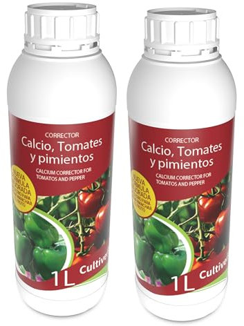 CULTIVERS Calcio Tomates y Pimientos Líquido 2x1 L | Corrector de carencias de Calcio para hortalizas Corrije la Podredumbre Apical Peseta Mejora la Calidad de los Frutos en Cultivos Hortícolas