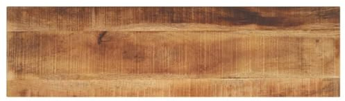 vidaXL Tischplatte, Holzplatte für Esstisch Couchtisch, Massivholzplatte Rustikales Design, Ersatztischplatte, 120x30x2,5cm Rechteckig Raues Massivholz Mango