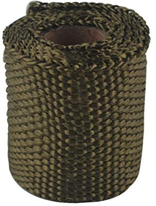 Auspuffband，Hitzeschutzband Auspuff 50mm 1meter Leistung Abgasbandkrümmer Downpipe Isolierheizumbruch 2 Zoll(Titanium)